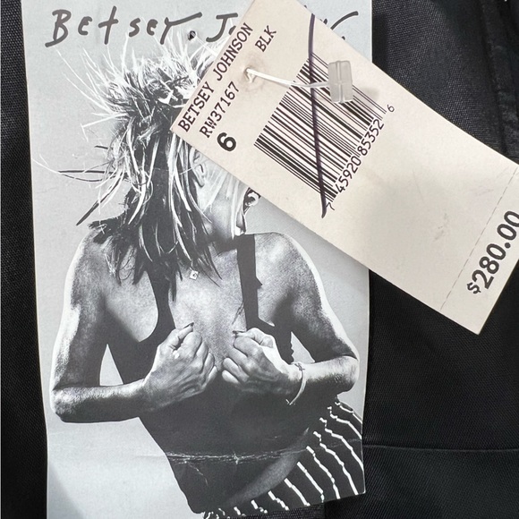 Vintage 90s Betsey Johnson Strapless Floral Silk Dress Size 6 NWT - Picture 6 of 16